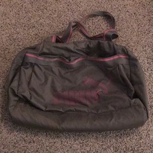 Gray puma gym bag
